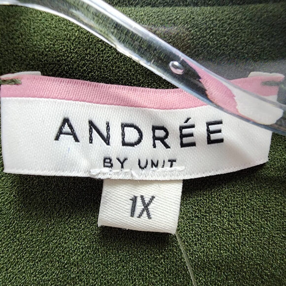 Andree Green Collared Open Blazer Jacket Size 1X - Picture 8 of 10